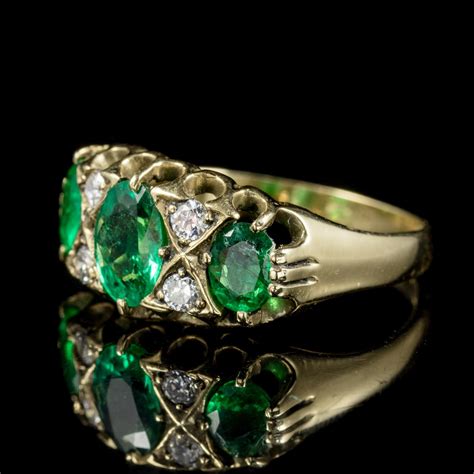 Antique Genuine Emerald Rings .